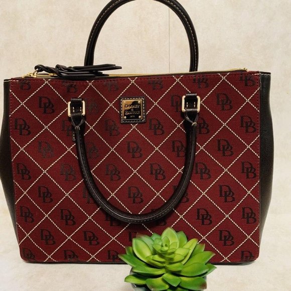 Dooney & Bourke Willa Satchel Bourdeaux NWT - Picture 1 of 7